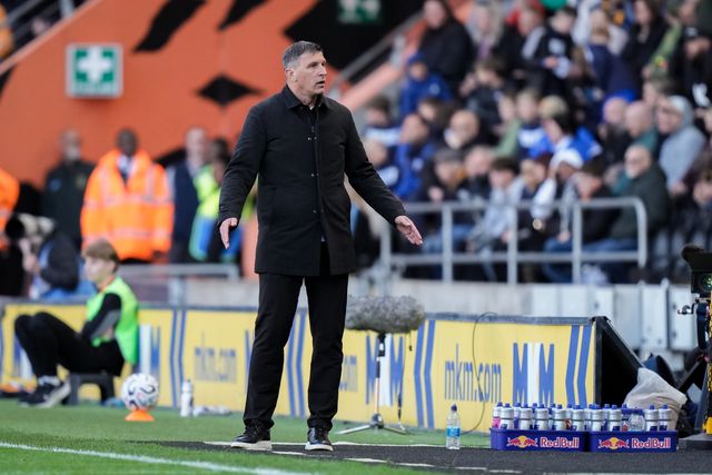 Sergej Jakirovi manager of Hull City gives his team instructions  during the Premier League match Hull City vs Everton at MKM Stadium, Hull, United Kingdom on 11 October 2026

(Photo by Maynard Manyowa/News Images)