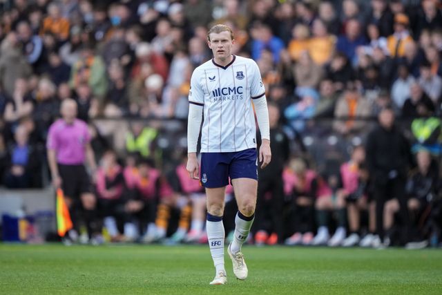 Jarrad Branthwaite of Everton during the Premier League match Hull City vs Everton at MKM Stadium, Hull, United Kingdom on 11 October 2026

(Photo by Maynard Manyowa/News Images)