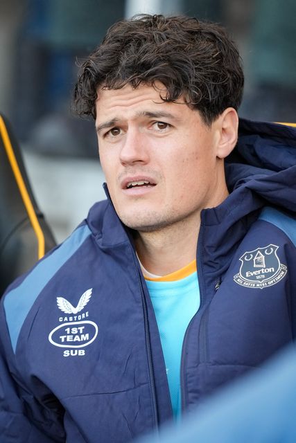 Christian Nørgaard of Everton on the substitutes bench during the Premier League match Hull City vs Everton at MKM Stadium, Hull, United Kingdom on 11 October 2026

(Photo by Maynard Manyowa/News Images)