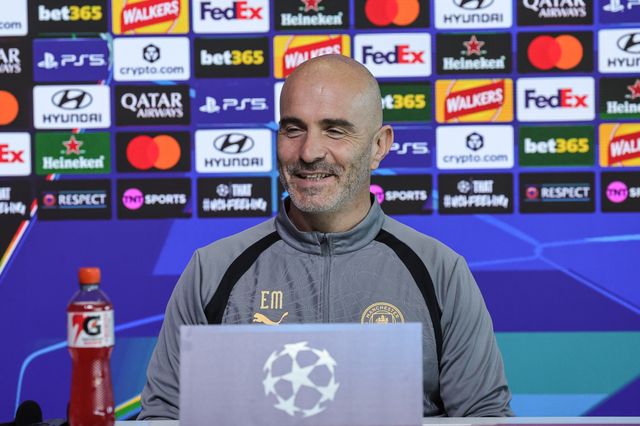 UEFA Champions League press conference and open training Matchday 2 of 8 Manchester City v Paris Saint-Germain