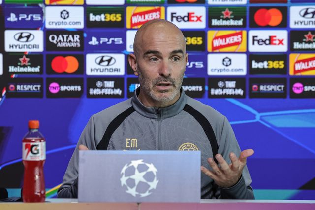 UEFA Champions League press conference and open training Matchday 2 of 8 Manchester City v Paris Saint-Germain