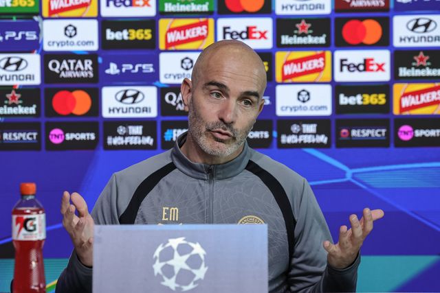 UEFA Champions League press conference and open training Matchday 2 of 8 Manchester City v Paris Saint-Germain