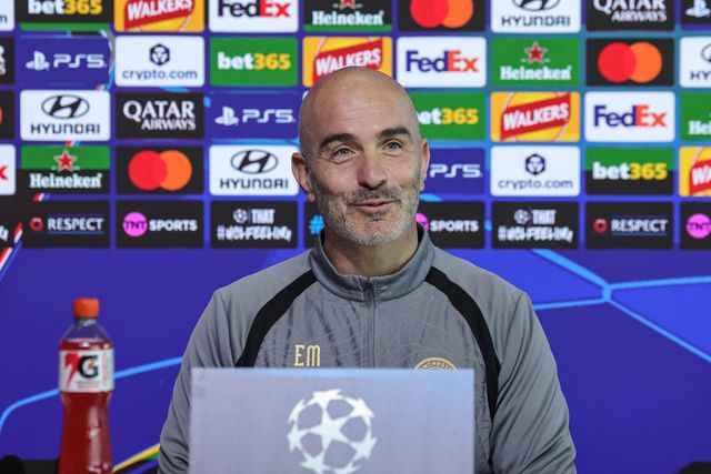 UEFA Champions League press conference and open training Matchday 2 of 8 Manchester City v Paris Saint-Germain