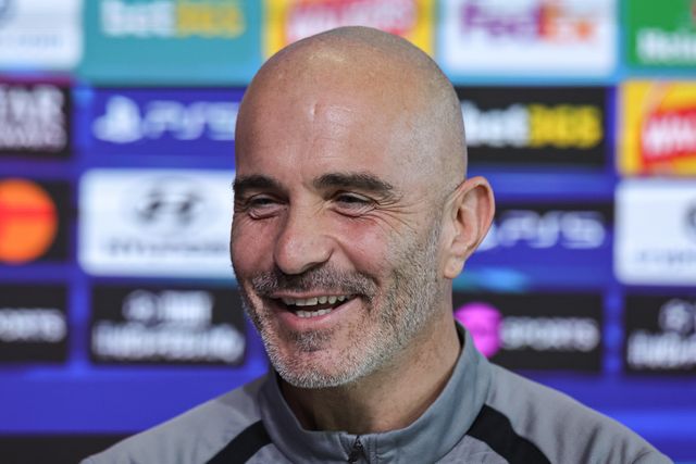 UEFA Champions League press conference and open training Matchday 2 of 8 Manchester City v Paris Saint-Germain