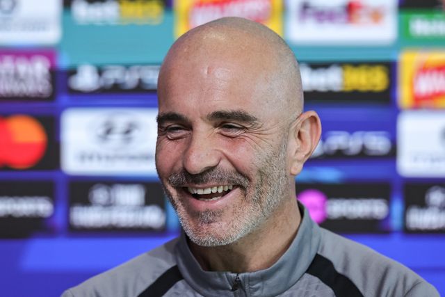 UEFA Champions League press conference and open training Matchday 2 of 8 Manchester City v Paris Saint-Germain