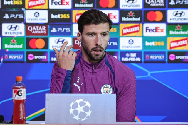 UEFA Champions League press conference and open training Matchday 2 of 8 Manchester City v Paris Saint-Germain