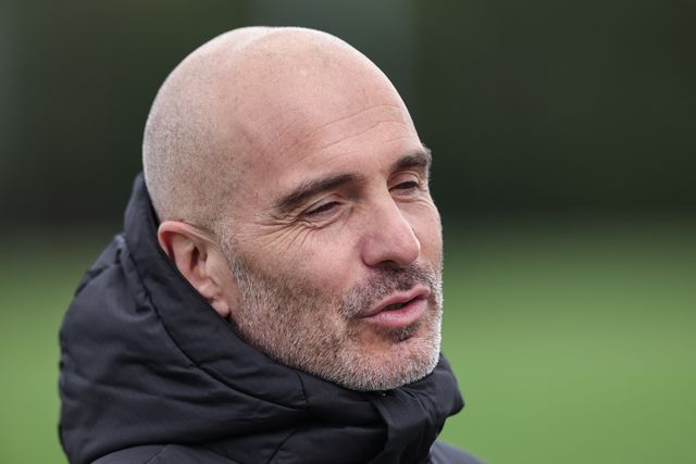 UEFA Champions League press conference and open training Matchday 2 of 8 Manchester City v Paris Saint-Germain