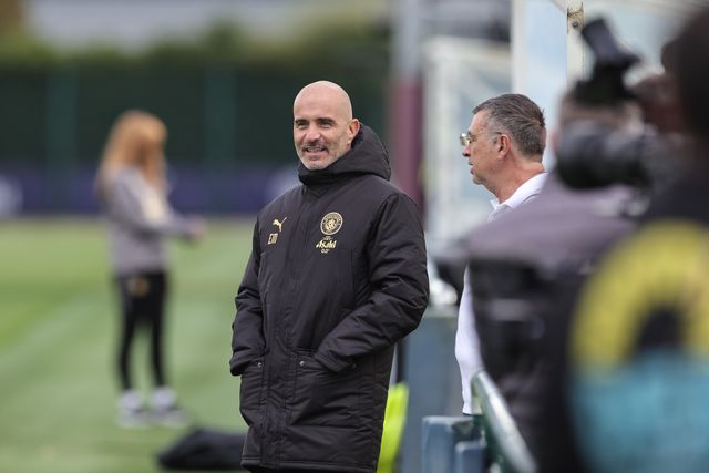 UEFA Champions League press conference and open training Matchday 2 of 8 Manchester City v Paris Saint-Germain
