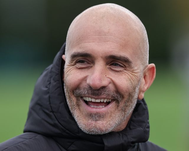 UEFA Champions League press conference and open training Matchday 2 of 8 Manchester City v Paris Saint-Germain