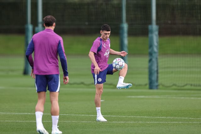 UEFA Champions League press conference and open training Matchday 2 of 8 Manchester City v Paris Saint-Germain