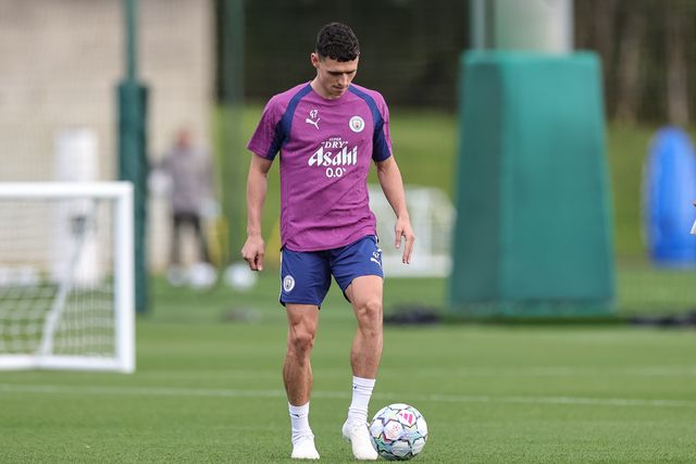 Phil Foden of Manchester City in the training session during the UEFA Champions League press conference and open training Matchday 2 of 8 Manchester City vs Paris Saint-Germain at City Football Academy, Manchester, United Kingdom on 13 October 2026

(Photo by Mark Cosgrove/News Images)