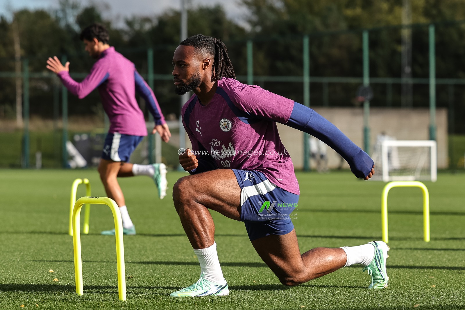 Antoine Semenyo of Manchester City in the training session during the UEFA Champions League press conference and open training Matchday 2 of 8 Manchester City vs Paris Saint-Germain at City Football Academy, Manchester, United Kingdom on 13 October 2026

(Photo by Mark Cosgrove/News Images)