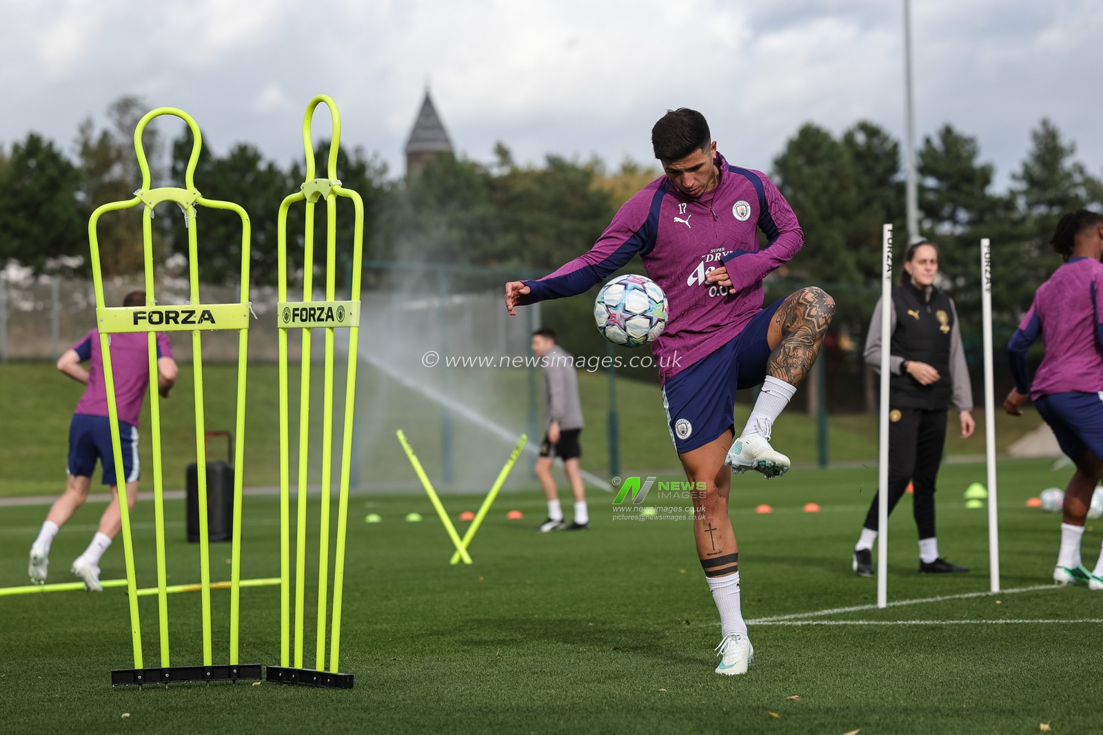 UEFA Champions League press conference and open training Matchday 2 of 8 Manchester City v Paris Saint-Germain