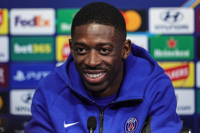 Ousmane Dembele of Paris Saint-Germain speaks during the UEFA Champions League press conference and open training Matchday 2 of 8 Manchester City vs Paris Saint-Germain at City Football Academy, Manchester, United Kingdom on 13 October 2026

(Photo by Mark Cosgrove/News Images)