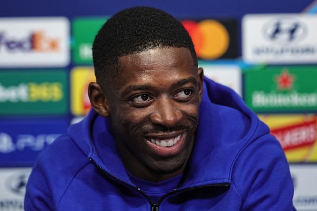 Ousmane Dembele of Paris Saint-Germain speaks during the UEFA Champions League press conference and open training Matchday 2 of 8 Manchester City vs Paris Saint-Germain at City Football Academy, Manchester, United Kingdom on 13 October 2026

(Photo by Mark Cosgrove/News Images)