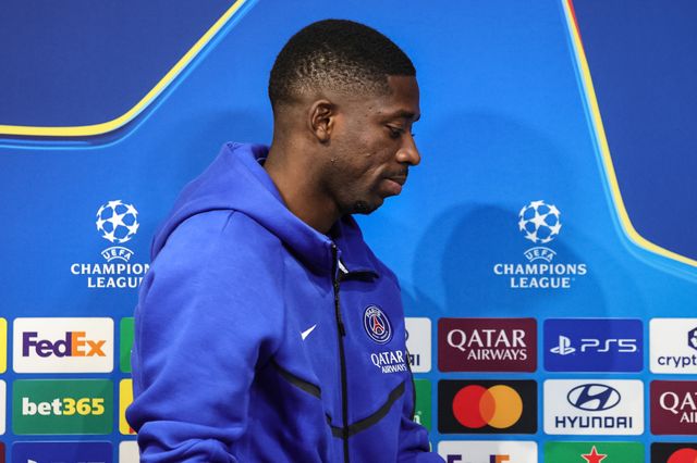 Ousmane Dembele of Paris Saint-Germain speaks during the UEFA Champions League press conference and open training Matchday 2 of 8 Manchester City vs Paris Saint-Germain at City Football Academy, Manchester, United Kingdom on 13 October 2026

(Photo by Mark Cosgrove/News Images)
