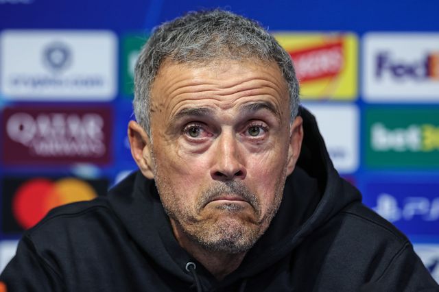 Luis Enrique manager of Paris Saint-Germain speaks during the UEFA Champions League press conference and open training Matchday 2 of 8 Manchester City vs Paris Saint-Germain at City Football Academy, Manchester, United Kingdom on 13 October 2026

(Photo by Mark Cosgrove/News Images)