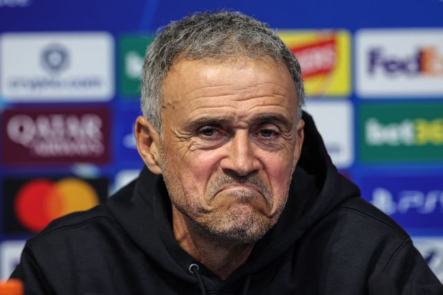 Luis Enrique manager of Paris Saint-Germain speaks during the UEFA Champions League press conference and open training Matchday 2 of 8 Manchester City vs Paris Saint-Germain at City Football Academy, Manchester, United Kingdom on 13 October 2026

(Photo by Mark Cosgrove/News Images)