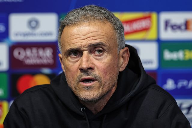 Luis Enrique manager of Paris Saint-Germain speaks during the UEFA Champions League press conference and open training Matchday 2 of 8 Manchester City vs Paris Saint-Germain at City Football Academy, Manchester, United Kingdom on 13 October 2026

(Photo by Mark Cosgrove/News Images)