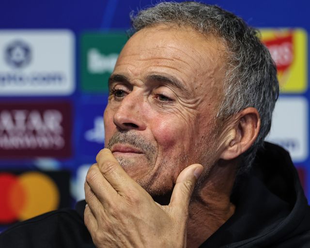 Luis Enrique manager of Paris Saint-Germain speaks during the UEFA Champions League press conference and open training Matchday 2 of 8 Manchester City vs Paris Saint-Germain at City Football Academy, Manchester, United Kingdom on 13 October 2026

(Photo by Mark Cosgrove/News Images)