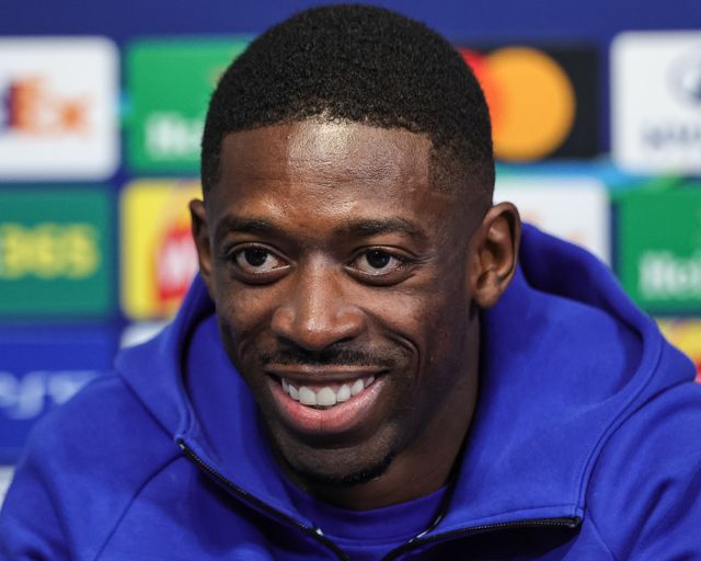 Ousmane Dembele of Paris Saint-Germain speaks during the UEFA Champions League press conference and open training Matchday 2 of 8 Manchester City vs Paris Saint-Germain at City Football Academy, Manchester, United Kingdom on 13 October 2026

(Photo by Mark Cosgrove/News Images)