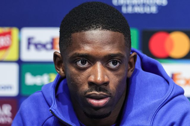 Ousmane Dembele of Paris Saint-Germain speaks during the UEFA Champions League press conference and open training Matchday 2 of 8 Manchester City vs Paris Saint-Germain at City Football Academy, Manchester, United Kingdom on 13 October 2026

(Photo by Mark Cosgrove/News Images)