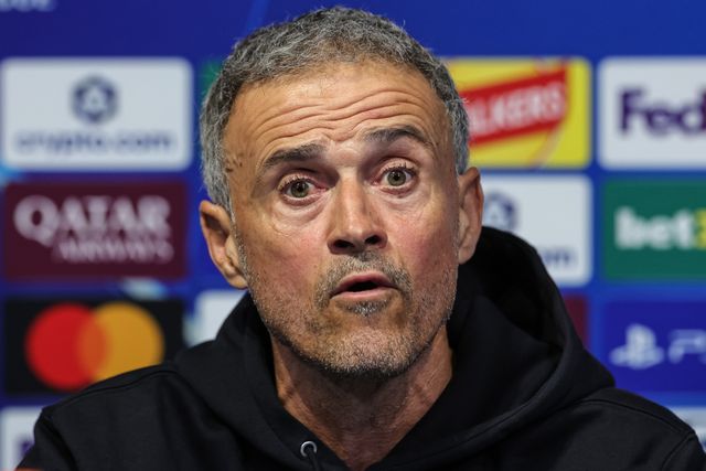 Luis Enrique manager of Paris Saint-Germain speaks during the UEFA Champions League press conference and open training Matchday 2 of 8 Manchester City vs Paris Saint-Germain at City Football Academy, Manchester, United Kingdom on 13 October 2026

(Photo by Mark Cosgrove/News Images)