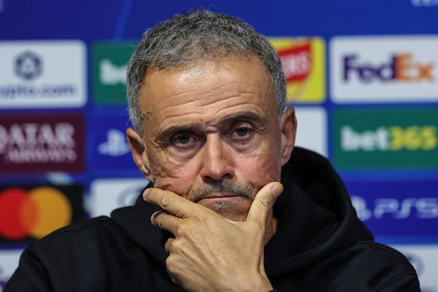 Luis Enrique manager of Paris Saint-Germain speaks during the UEFA Champions League press conference and open training Matchday 2 of 8 Manchester City vs Paris Saint-Germain at City Football Academy, Manchester, United Kingdom on 13 October 2026

(Photo by Mark Cosgrove/News Images)