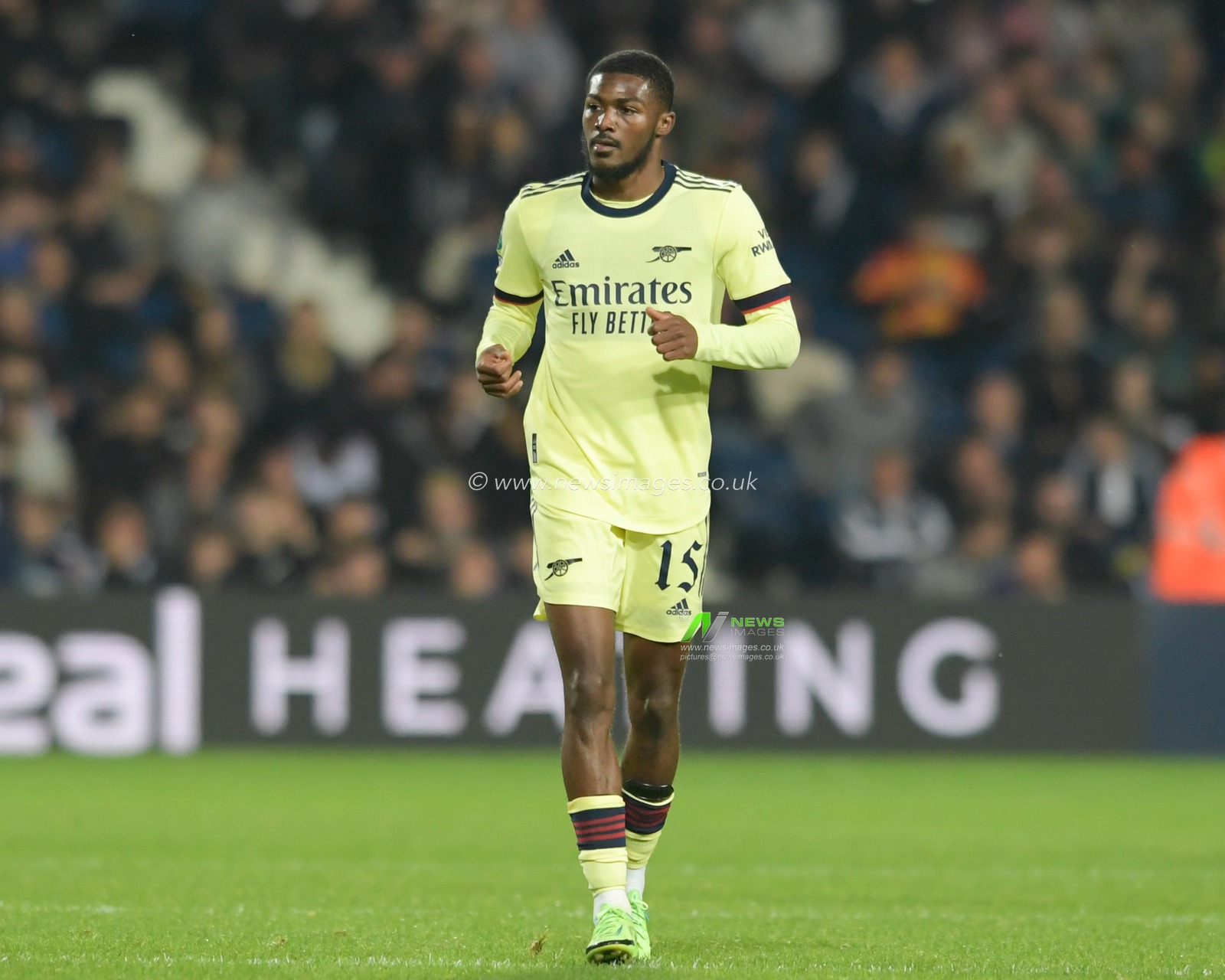 Ainsley Maitland-Niles #15 of Arsenal in action during the game