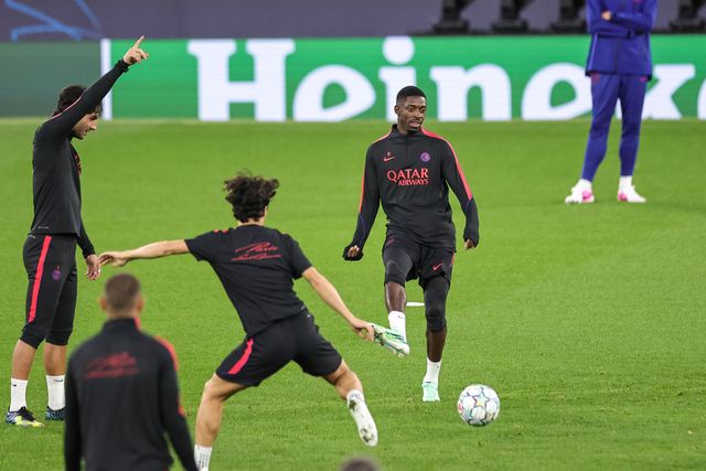 Ousmane Dembele of Paris Saint-Germain during the UEFA Champions League press conference and open training Matchday 2 of 8 Manchester City vs Paris Saint-Germain at City Football Academy, Manchester, United Kingdom on 13 October 2026

(Photo by Mark Cosgrove/News Images)