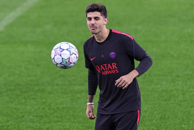 Lucas Beraldo of Paris Saint-Germain during the UEFA Champions League press conference and open training Matchday 2 of 8 Manchester City vs Paris Saint-Germain at City Football Academy, Manchester, United Kingdom on 13 October 2026

(Photo by Mark Cosgrove/News Images)