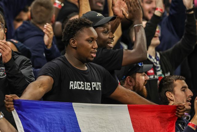 PSG fans during the UEFA Champions League Matchday 2 of 8 match Manchester City vs Paris Saint-Germain at City of Manchester Stadium, Manchester, United Kingdom on 14 October 2026

(Photo by Mark Cosgrove/News Images)