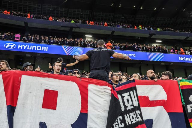 PSG fans during the UEFA Champions League Matchday 2 of 8 match Manchester City vs Paris Saint-Germain at City of Manchester Stadium, Manchester, United Kingdom on 14 October 2026

(Photo by Mark Cosgrove/News Images)