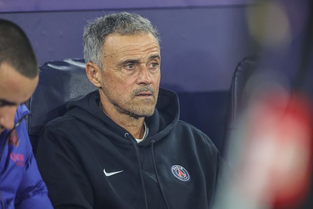 Luis Enrique manager of Paris Saint-Germain during the UEFA Champions League Matchday 2 of 8 match Manchester City vs Paris Saint-Germain at City of Manchester Stadium, Manchester, United Kingdom on 14 October 2026

(Photo by Mark Cosgrove/News Images)