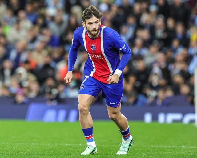 Khvicha Kvaratskhelia of Paris Saint-Germain during the UEFA Champions League Matchday 2 of 8 match Manchester City vs Paris Saint-Germain at City of Manchester Stadium, Manchester, United Kingdom on 14 October 2026

(Photo by Mark Cosgrove/News Images)