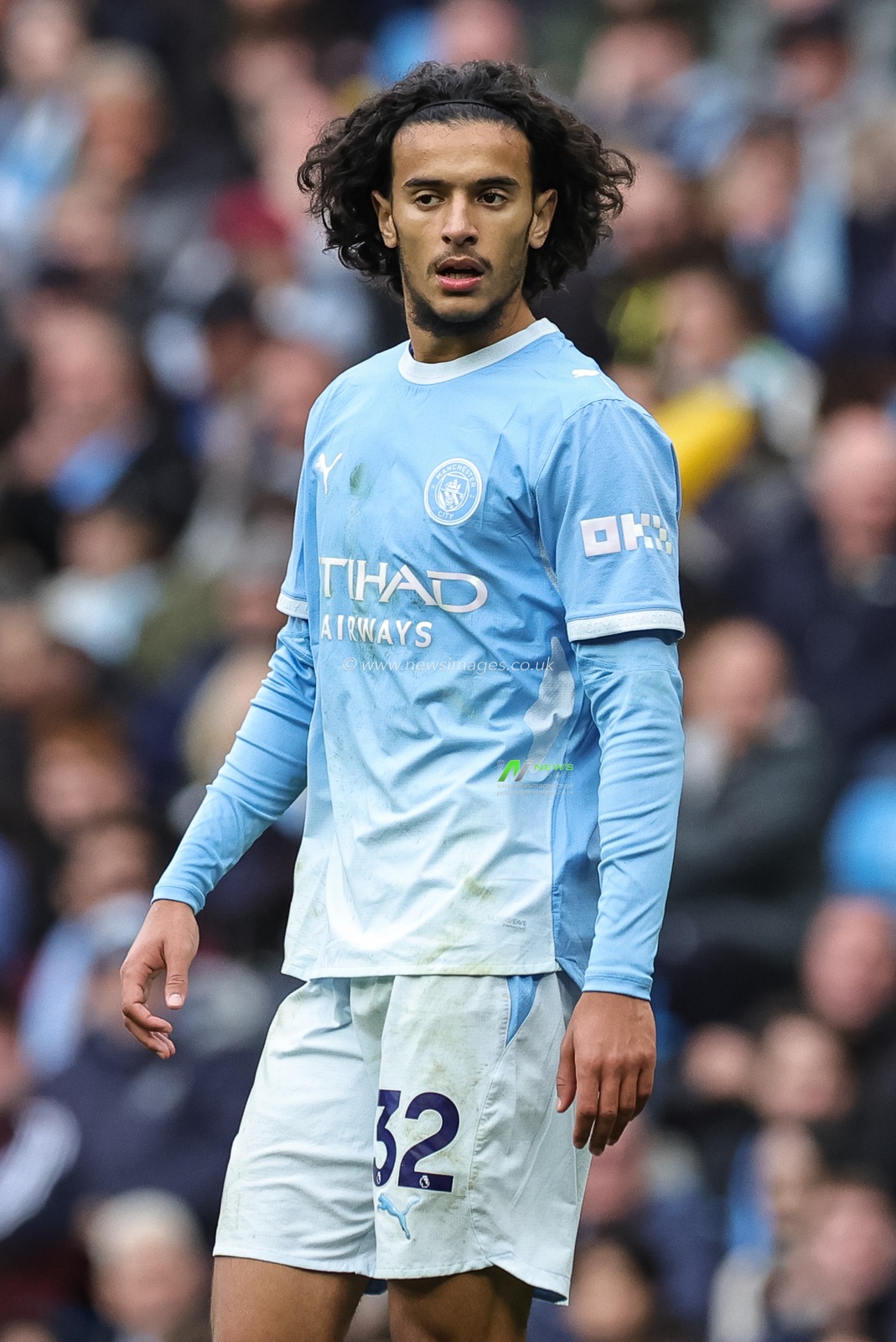 Ayyoub Bouaddi of Manchester City during the Premier League match Manchester City vs Ipswich Town at Etihad Stadium, Manchester, United Kingdom on 17 October 2026

(Photo by Mark Cosgrove/News Images)