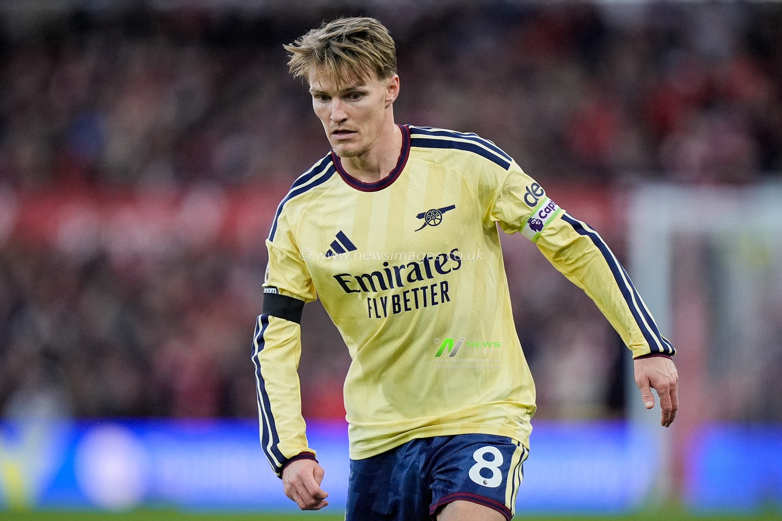 Martin Ødegaard of Arsenal in action during the Premier League match Nottingham Forest vs Arsenal at City Ground, Nottingham, United Kingdom on 18 October 2026

(Photo by Maynard Manyowa/News Images)