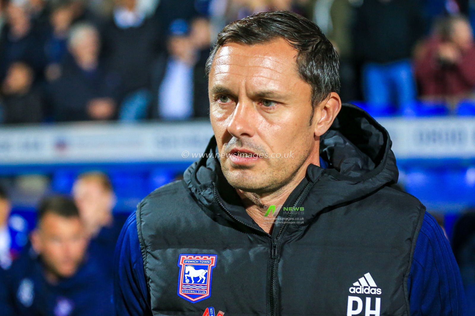 2nd October 2018, Portman Road, Ipswich, England; Sky Bet Championship Ipswich Town v Middlesbrough  ; Paul Hurst manager of Ipswich 

Credit: Georgie Kerr/News Images,

English Football League images are subject to DataCo Licence