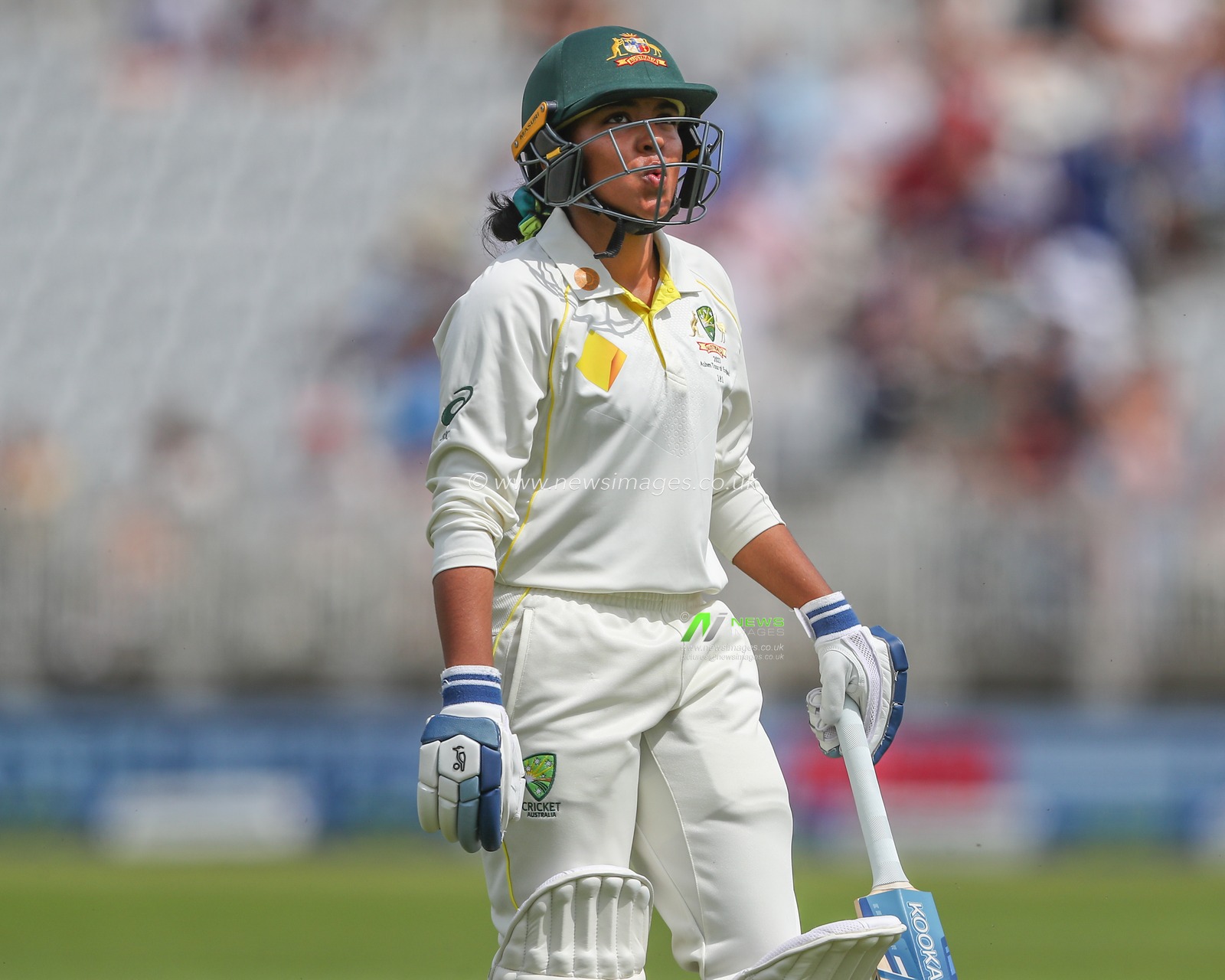 Alana King of Australia leaves the field after being dismissed during the Metro Bank Women's Ashes 2023 match Day 2 England vs Australia at Trent Bridge, Nottingham, United Kingdom, 23rd June 2023

(Photo by Gareth Evans/News Images)