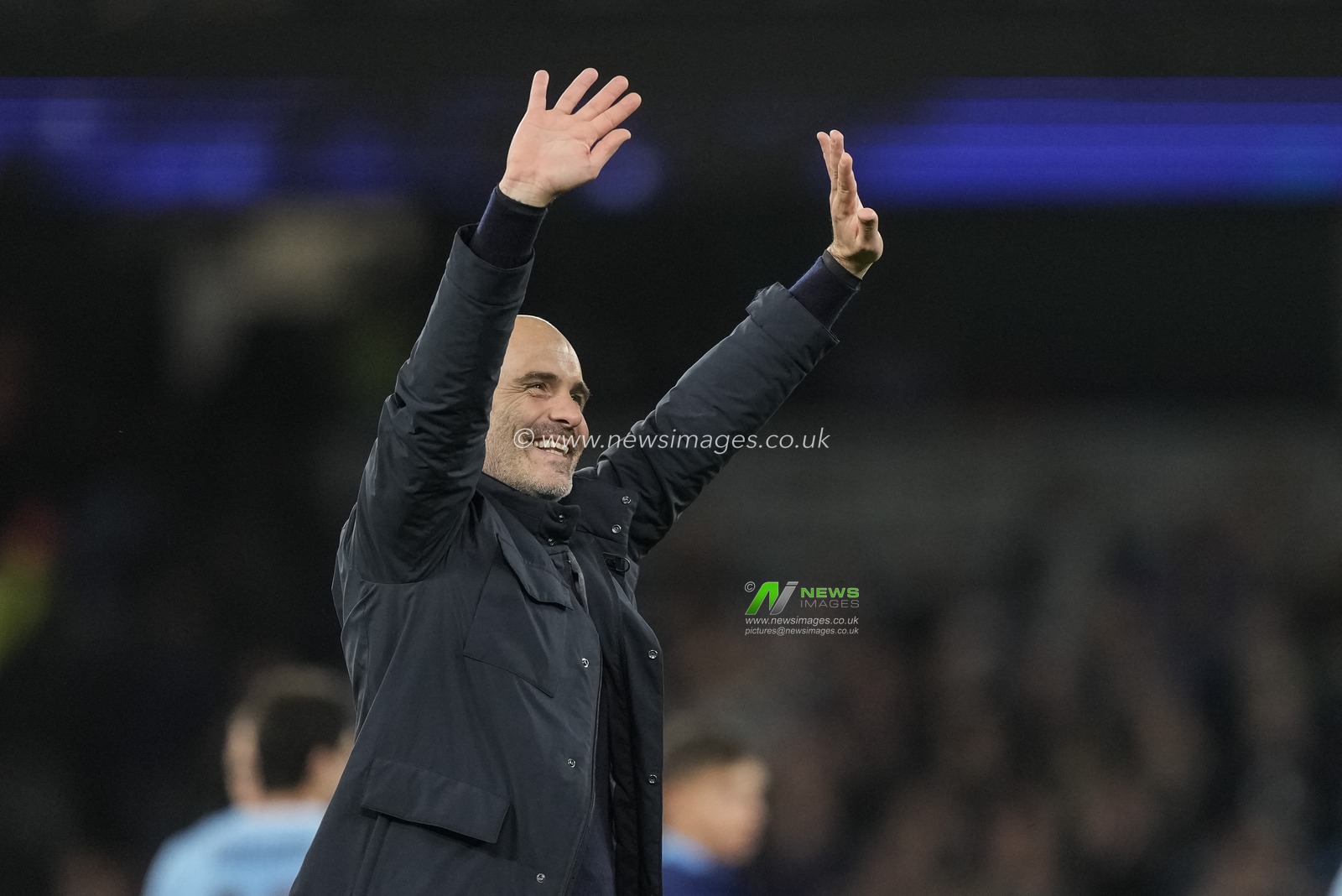 Enzo Maresca manager of Manchester City celebrates the win on penalties during the Carabao Cup Last 16 match Manchester City vs Brighton & Hove Albion at Etihad Stadium, Manchester, United Kingdom on 28 October 2026

(Photo by Maynard Manyowa/News Images)