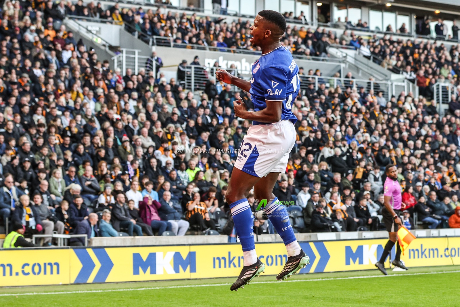 Florentino Luis of Ipswich Town celebrates his goal to make it 0-1 during the Premier League match Hull City vs Ipswich Town at MKM Stadium, Hull, United Kingdom on 31 October 2026

(Photo by Alfie Cosgrove/News Images)