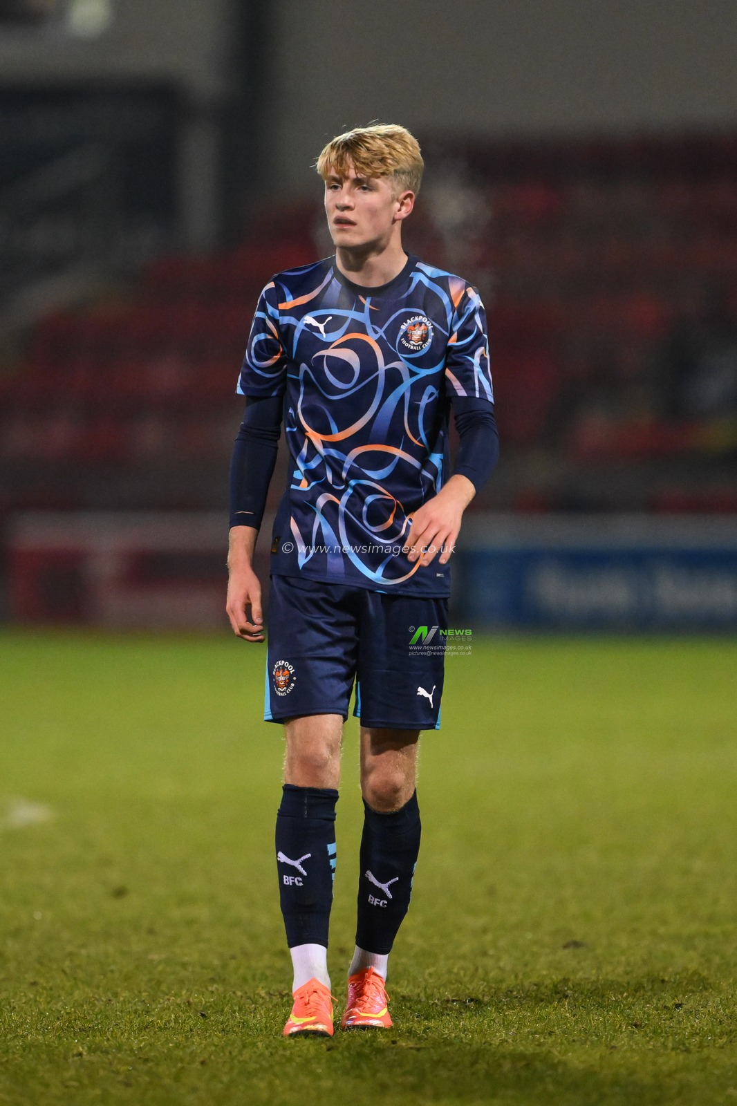 Gabriel Schluter of Blackpool during the FA Youth Cup U18â€™s match Crewe Alexandra vs Blackpool at The Mornflake Stadium, Crewe, United Kingdom, 27th November 2024

(Photo by Craig Thomas/News Images)