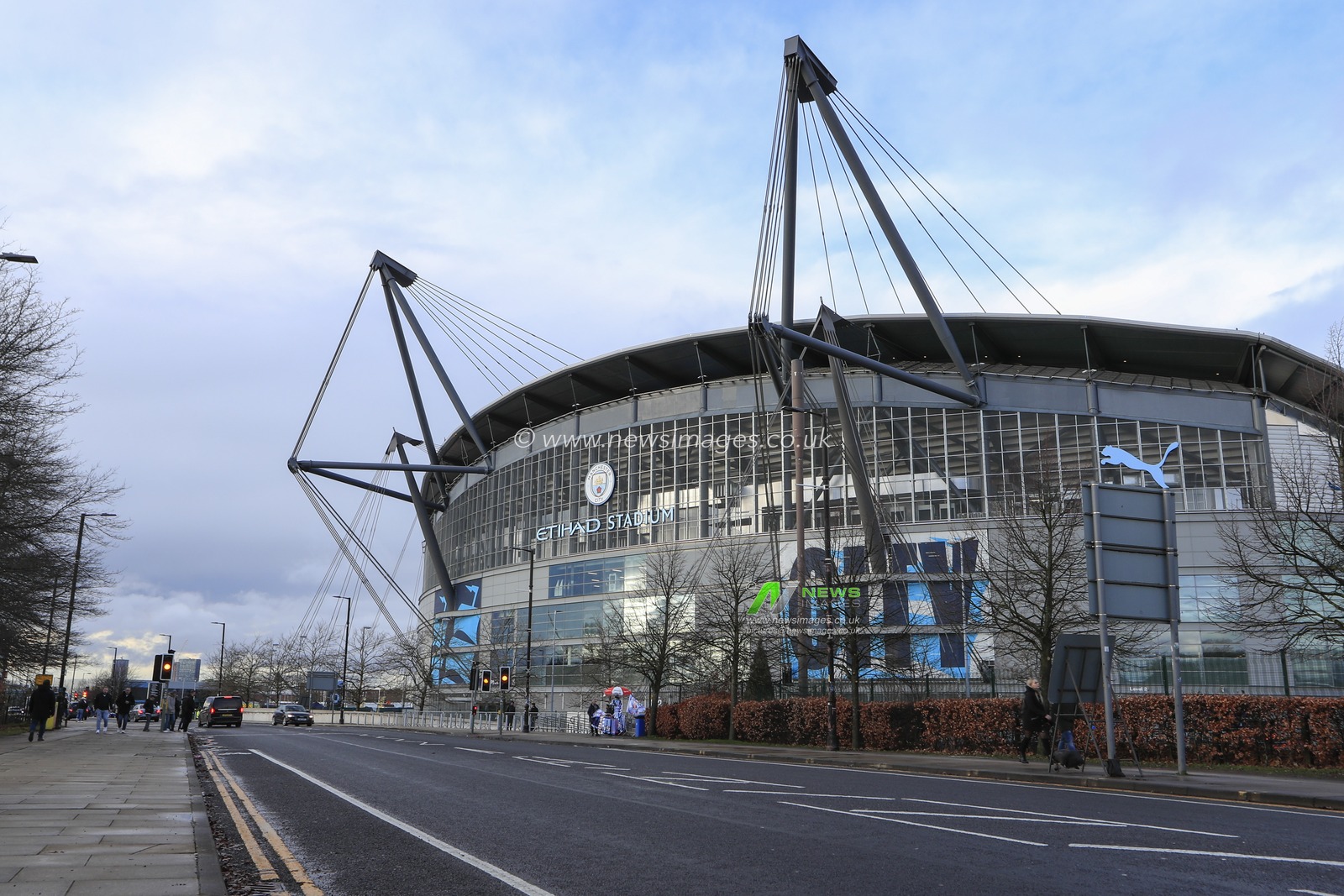 Exterior view of the Etihad Stadium ahead of the Emirates FA Cup Third Round match Manchester City vs Chelsea at Etihad Stadium, Manchester, United Kingdom, 8th January 2023

(Photo by Conor Molloy/News Images)