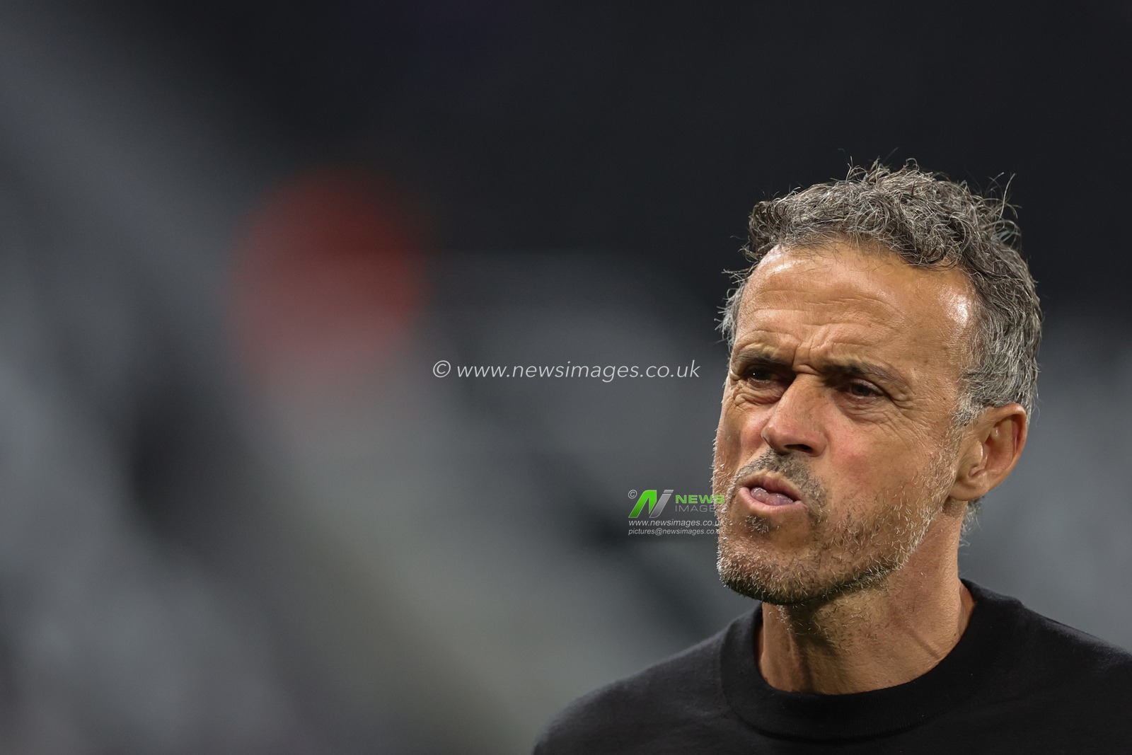 Luis Enrique manager of Paris Saint-Germain arrives ahead of the UEFA Champions League match Newcastle United vs Paris Saint-Germain at St. James's Park, Newcastle, United Kingdom, 4th October 2023

(Photo by Mark Cosgrove/News Images)