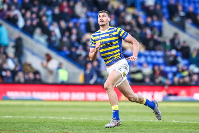 Sam Stone of Warrington Wolves during the Betfred Challenge Cup Quarter Final match Warrington Wolves vs Leigh Leopards at The Halliwell Jones Stadium, Warrington, United Kingdom on 11 April 2026

(Photo by Alfie Cosgrove/News Images)