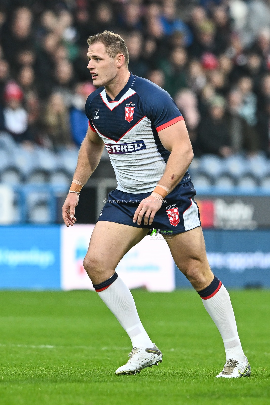 Tom Burgess of England during the Rugby League International match England vs Tonga at John Smith's Stadium, Huddersfield, United Kingdom, 28th October 2023

(Photo by Craig Thomas/News Images)