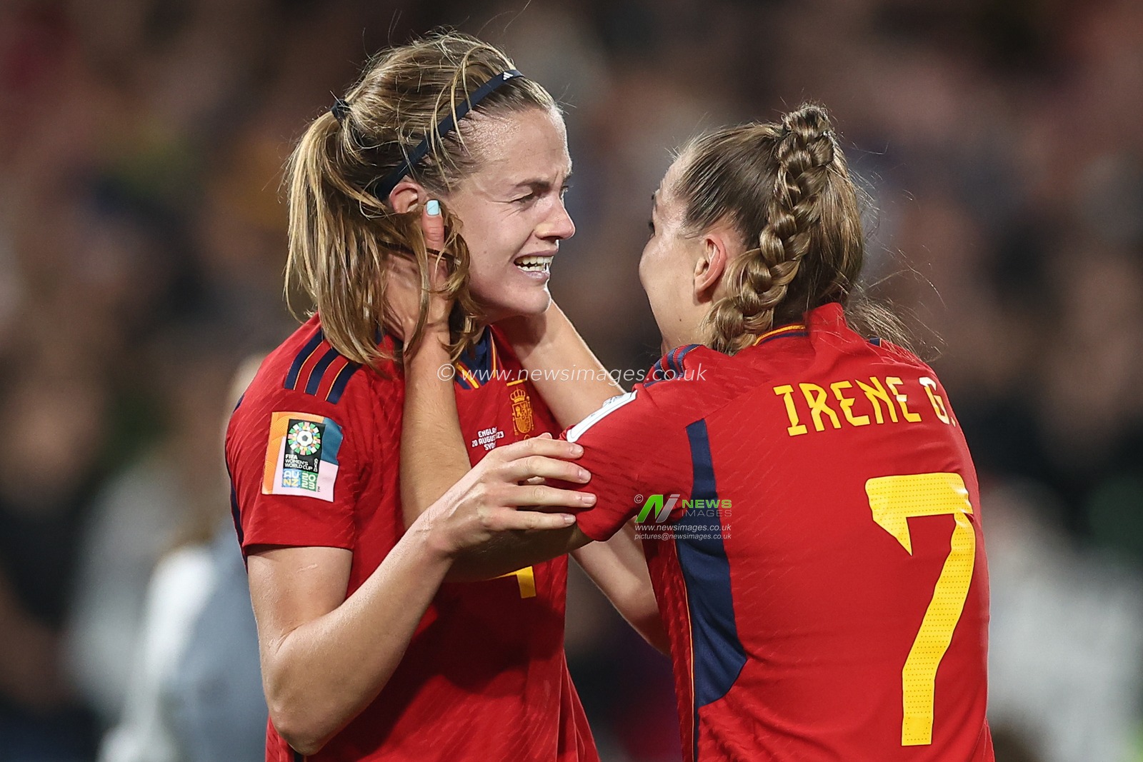Irene Guerrero #7 of Spain celebrates winning 1-0 during the FIFA Women's World Cup 2023 Final match Spain Women vs England Women at Stadium Australia, Sydney, Australia, 20th August 2023

(Photo by Patrick Hoelscher/News Images)