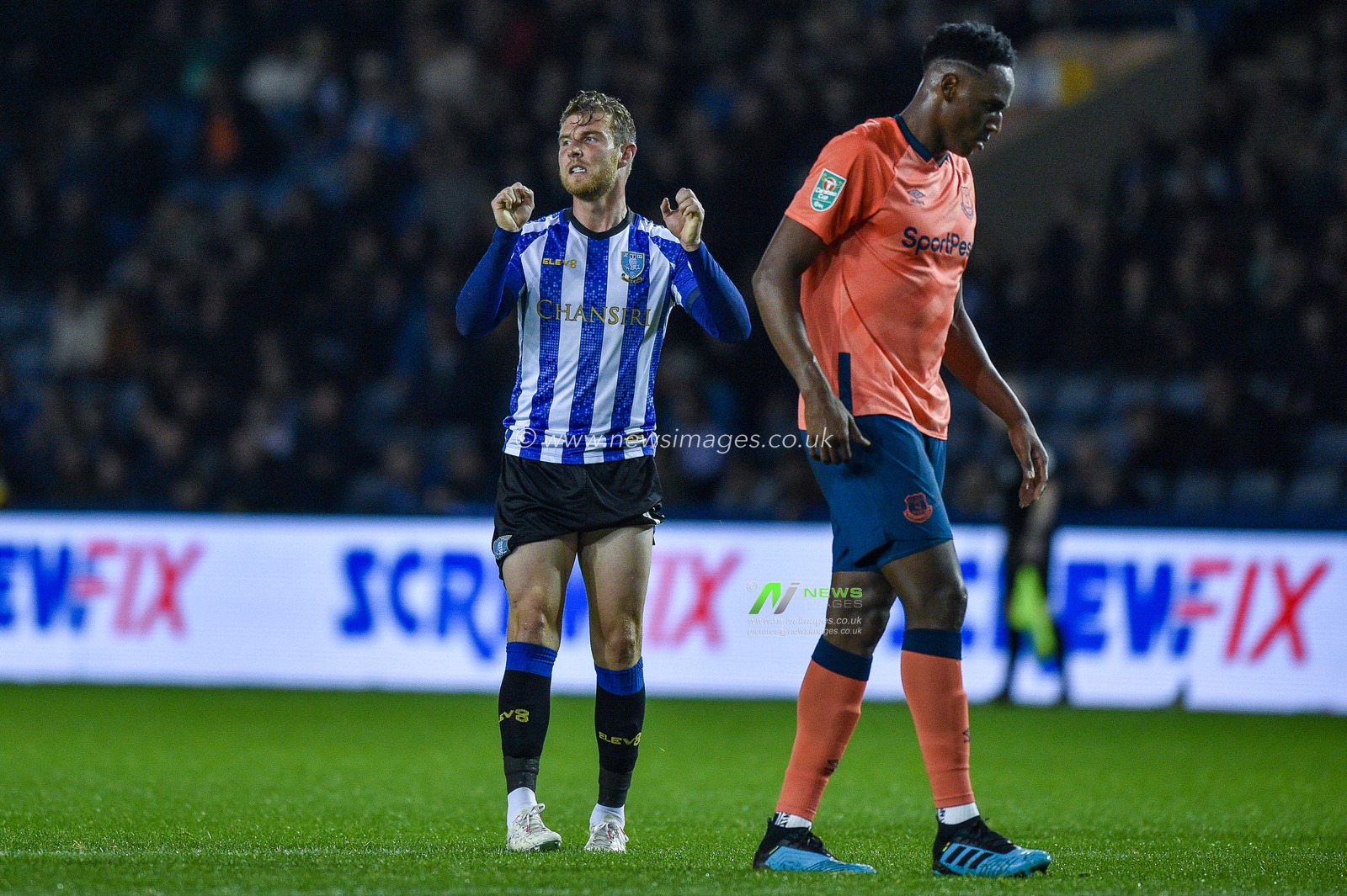 24th September 2019 , Hillsborough, Sheffield, England; EFL Carabao Cup Football, Third Round, Sheffield Wednesday vs Everton : Sam Winnall (11) of Sheffield Wednesday rues missed chance.
Credit: Dean Williams/News Images, 

English Football League images are subject to DataCo Licence