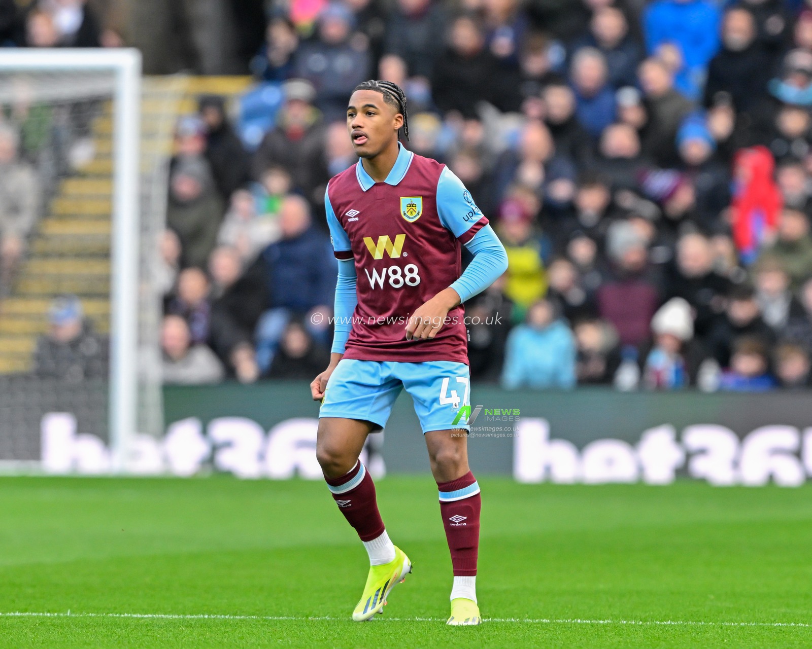 Wilson Odobert of Burnley, during the Premier League match Burnley vs Fulham at Turf Moor, Burnley, United Kingdom, 3rd February 2024

(Photo by Cody Froggatt/News Images)