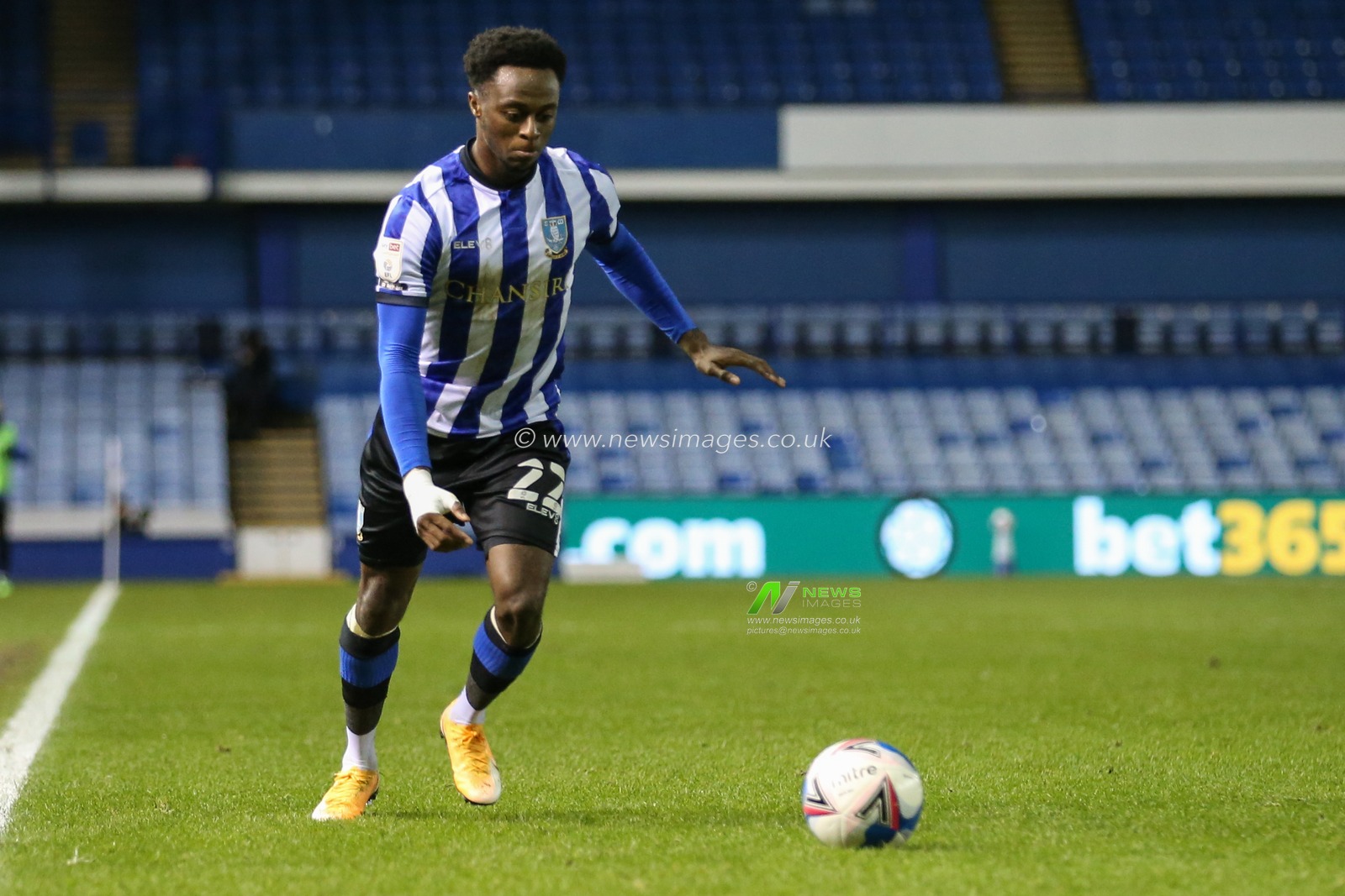 Moses Odubajo (22) of Sheffield Wednesday in action during the game